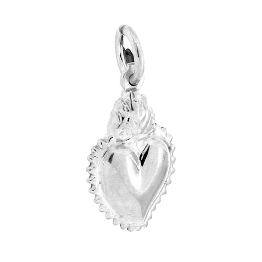 Herz-Votivanhänger, 18 mm, Silber 925, galvanisch rhodiniert - MeinSchmuckShop
