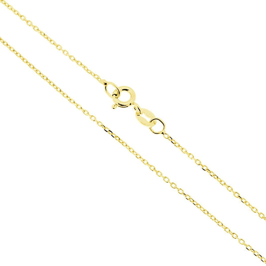 Kette Forzatina 030 Querschnitt 1,1 mm Länge 45 cm in Silber 925 galvanisch vergoldet - MeinSchmuckShop