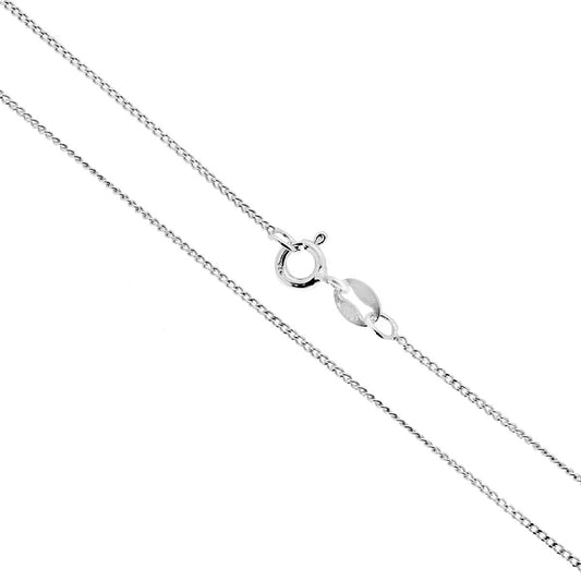 Kette Grumetta 030, Querschnitt 1 mm, Länge 45 cm, aus Silber 925, galvanisch rhodiniert - MeinSchmuckShop