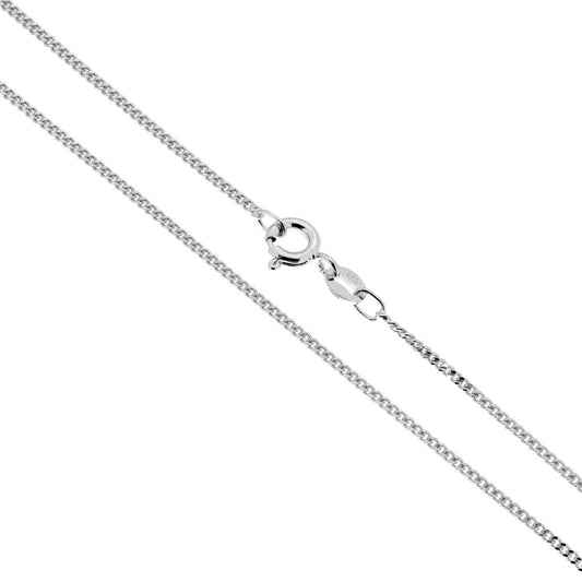 Kette Grumetta 040, Querschnitt 1,4 mm, Länge 40 cm, aus Silber 925, galvanisch rhodiniert. - MeinSchmuckShop