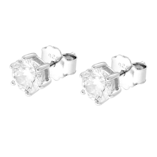 Ohrstecker Punto Luce Cubic Zirconia Weiß in Silber 925, rhodiniert - MeinSchmuckShop
