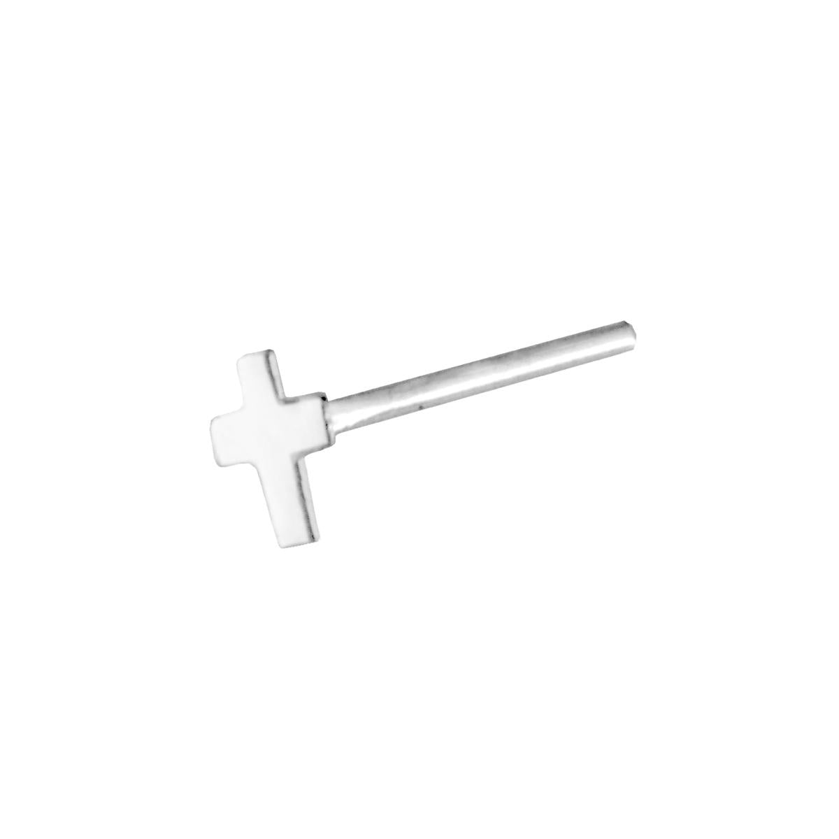 Nasenpiercing mit Kreuz, 2,9 mm, aus 925er Silber - MeinSchmuckShop