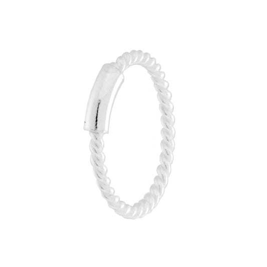 Nasenpiercing, Ring Torchon Ø 10 mm, mit Zylinder aus 925er Silber - MeinSchmuckShop
