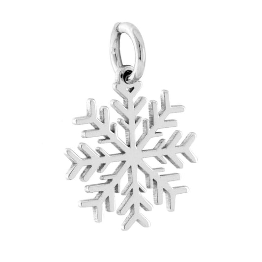 Schneeflockenanhänger aus Silber 925, rhodiniert - MeinSchmuckShop