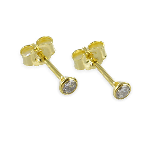 Ohrstecker mit Zirkonia 2,5mm - Gold 333/000