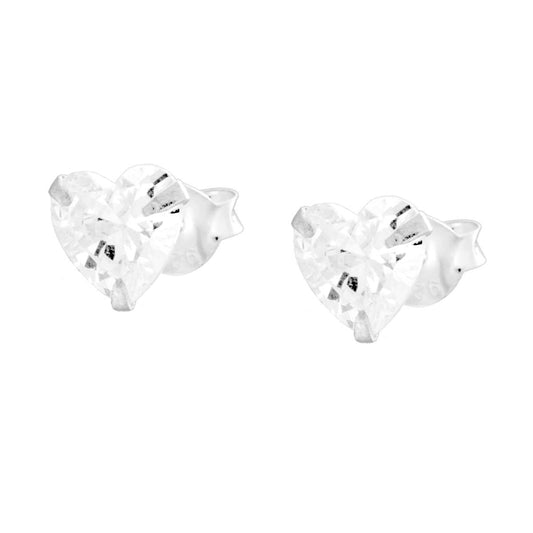 Ohrringe Punto Luce Herz Cubic Zirconia Weiß in 925er Silber - MeinSchmuckShop