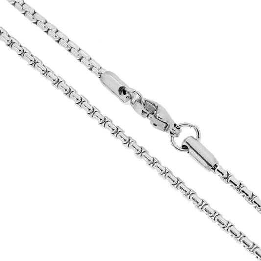 Venezianische Rundkette, Drahtstärke 2,2 mm, Länge 45 cm, aus Stahl - MeinSchmuckShop