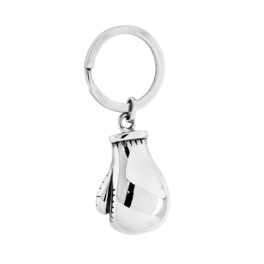 Schlüsselanhänger für Herren und Damen mit Ring und Boxhandschuh 3D aus Stahl - MeinSchmuckShop
