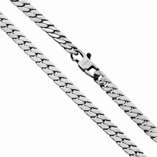 Kette Grumetta Flach Querschnitt 5 mm Länge 60 cm Stahl - MeinSchmuckShop