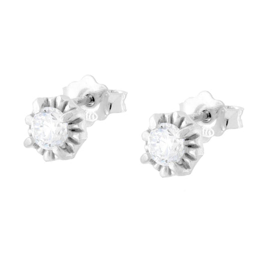 Ohrstecker Punto Luce Cubic Zirconia Weiß in Silber 925 rhodiniert - MeinSchmuckShop