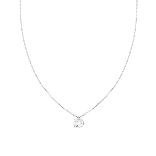 Venezianische Kette, diamantiert, mit Lichtpunkt, Cubic Zirconia, Weiß, 7 mm, Silber 925, rhodiniert galvanisch - MeinSchmuckShop