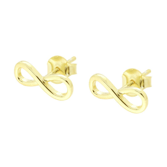 Infinity-Ohrringe aus 925er Silber, Gold galvanisiert - MeinSchmuckShop