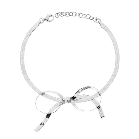 Magik-Kettenarmband mit Schleife aus Silber 925, rhodiniert - MeinSchmuckShop