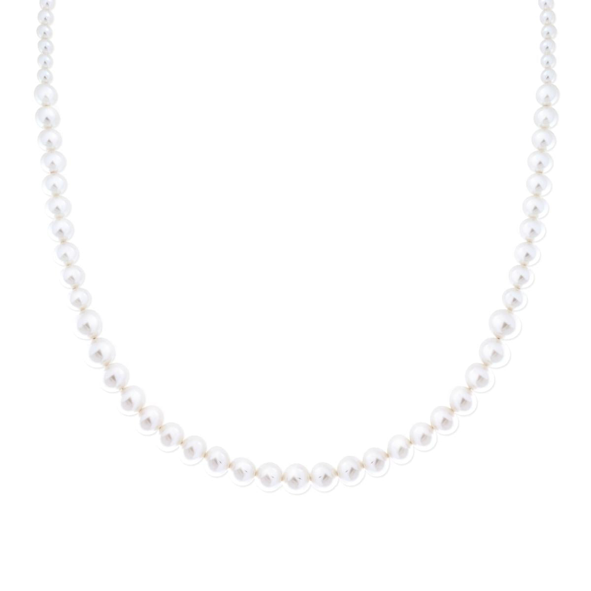 Kette mit Degradé-Perle aus perlglasiertem Glas, mit Draht und Verschluss aus 925er Silber rhodiniert. - MeinSchmuckShop