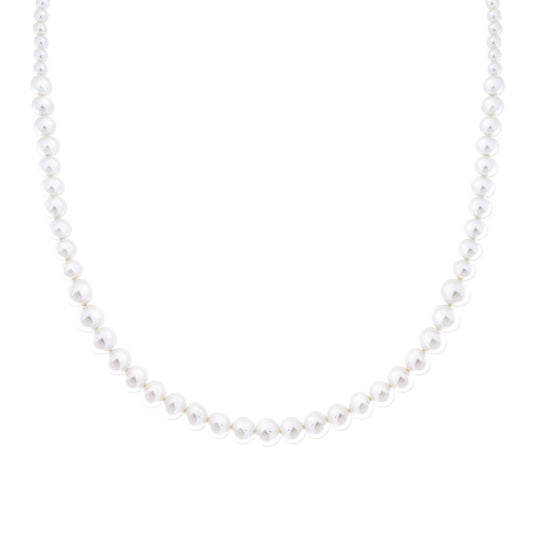 Kette mit Degradé-Perle aus perlglasiertem Glas, mit Draht und Verschluss aus 925er Silber rhodiniert. - MeinSchmuckShop