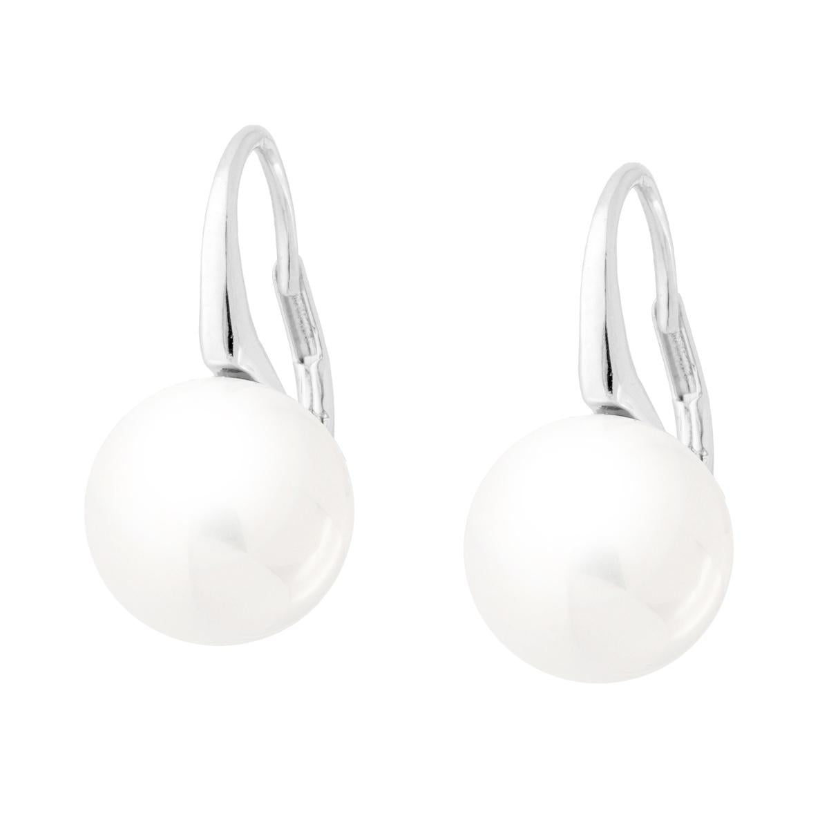 Ohrringe Monachella Perle 12 mm aus Silber 925 rhodiniert - MeinSchmuckShop