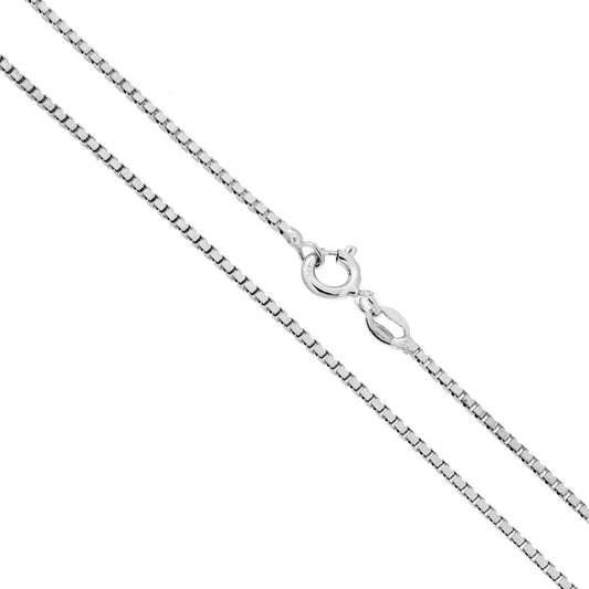 Diamantierte Venezianerkette 030 Querschnitt 1,4 mm, Länge 60 cm, Silber 925 rhodiniert galvanisch. - MeinSchmuckShop