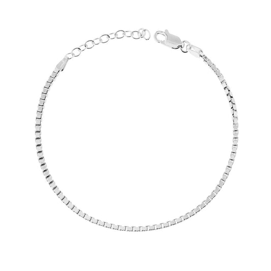 Armband Venezianische Kette diamantiert mm 1,7 in Silber 925 - MeinSchmuckShop