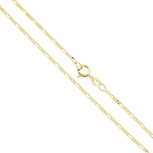 Figaro-Kette 040, Querschnitt 1,4 mm, Länge 60 cm, Silber 925, galvanisch Gold - MeinSchmuckShop