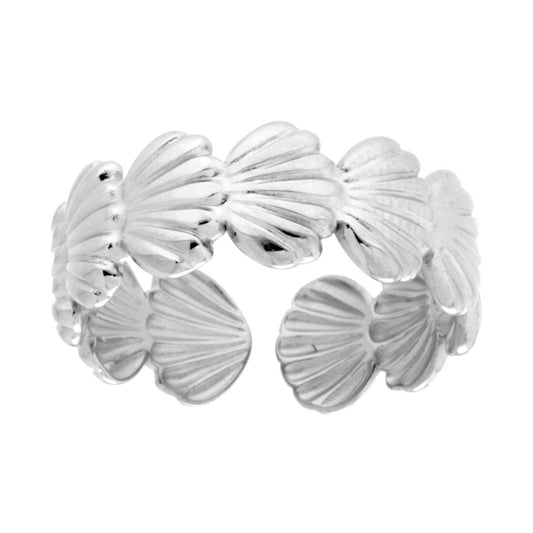 Ringband mit Muscheln aus Stahl - MeinSchmuckShop