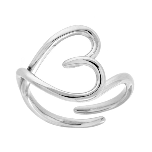 Ring aus Stahl mit Liebesfaden in Herzform - MeinSchmuckShop