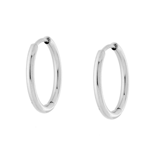 Ohrhänger Ring mit Schnappverschluss, 15 mm, Edelstahl - MeinSchmuckShop