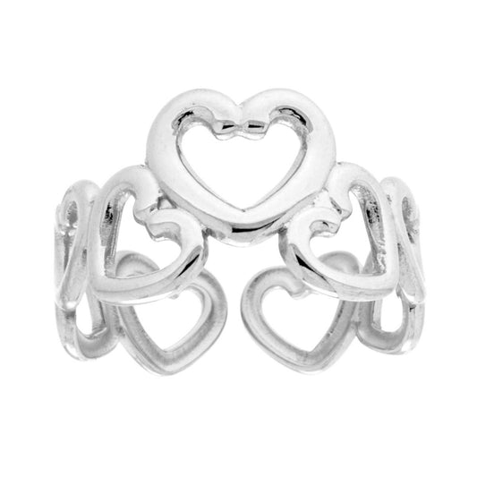 Ringband mit Herzen aus Stahl - MeinSchmuckShop