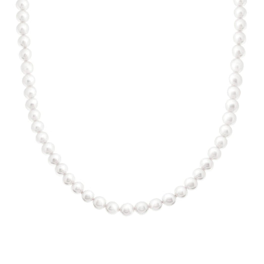 Kette mit Perlen, 6 mm, Edelstahl - MeinSchmuckShop