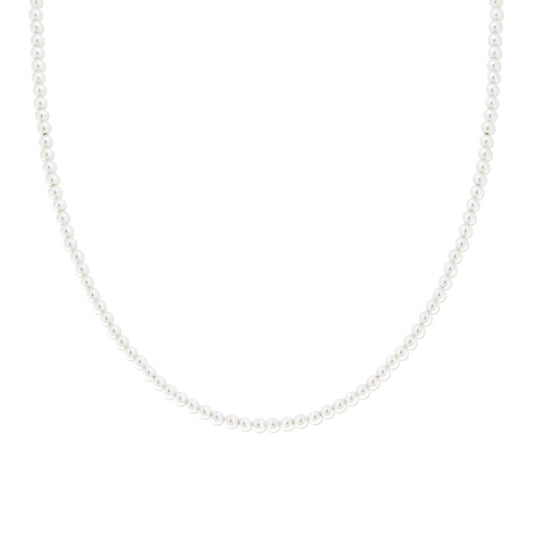 Kette mit Faden-Perle 3 mm aus Edelstahl - MeinSchmuckShop