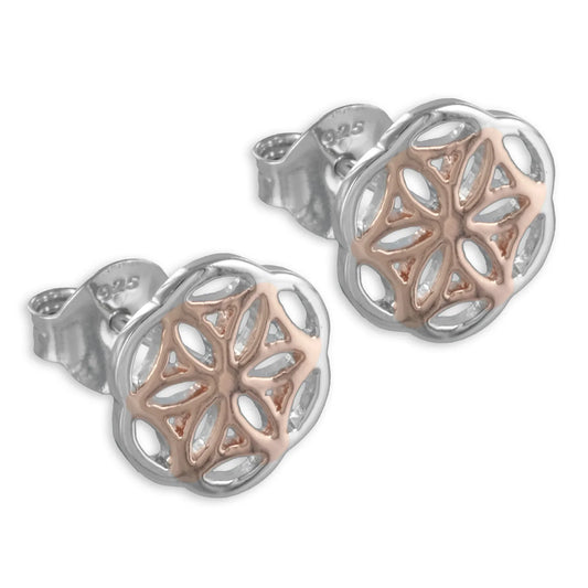 Ohrstecker Lebensblume Echt Silber 925/000 - MeinSchmuckShop