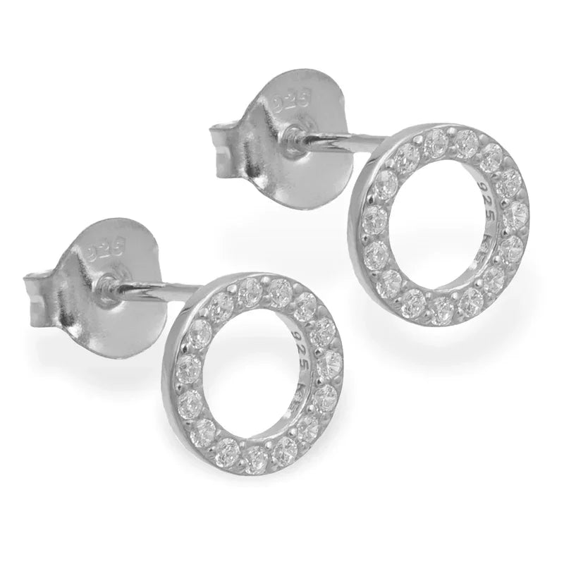 Ohrstecker Circle of Life mit 30 Zirkonia Silber 925/000 - MeinSchmuckShop