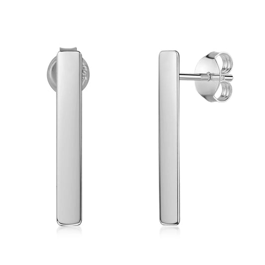 Ohrstecker Bar Silber 925/000 rhodiniert - MeinSchmuckShop