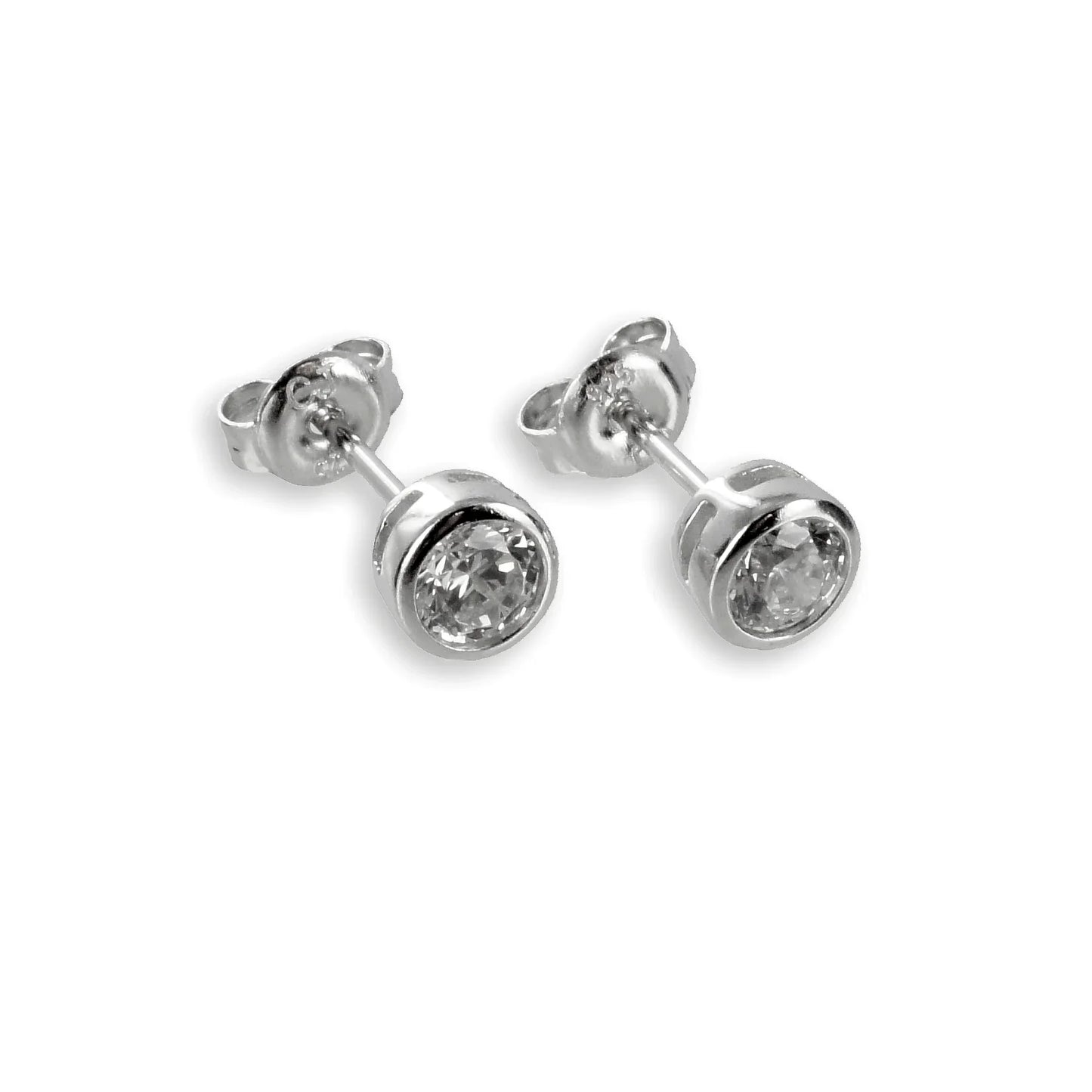 Ohrstecker Zirkonia 2,5mm weiß Silber 925/000 rhodiniert - MeinSchmuckShop