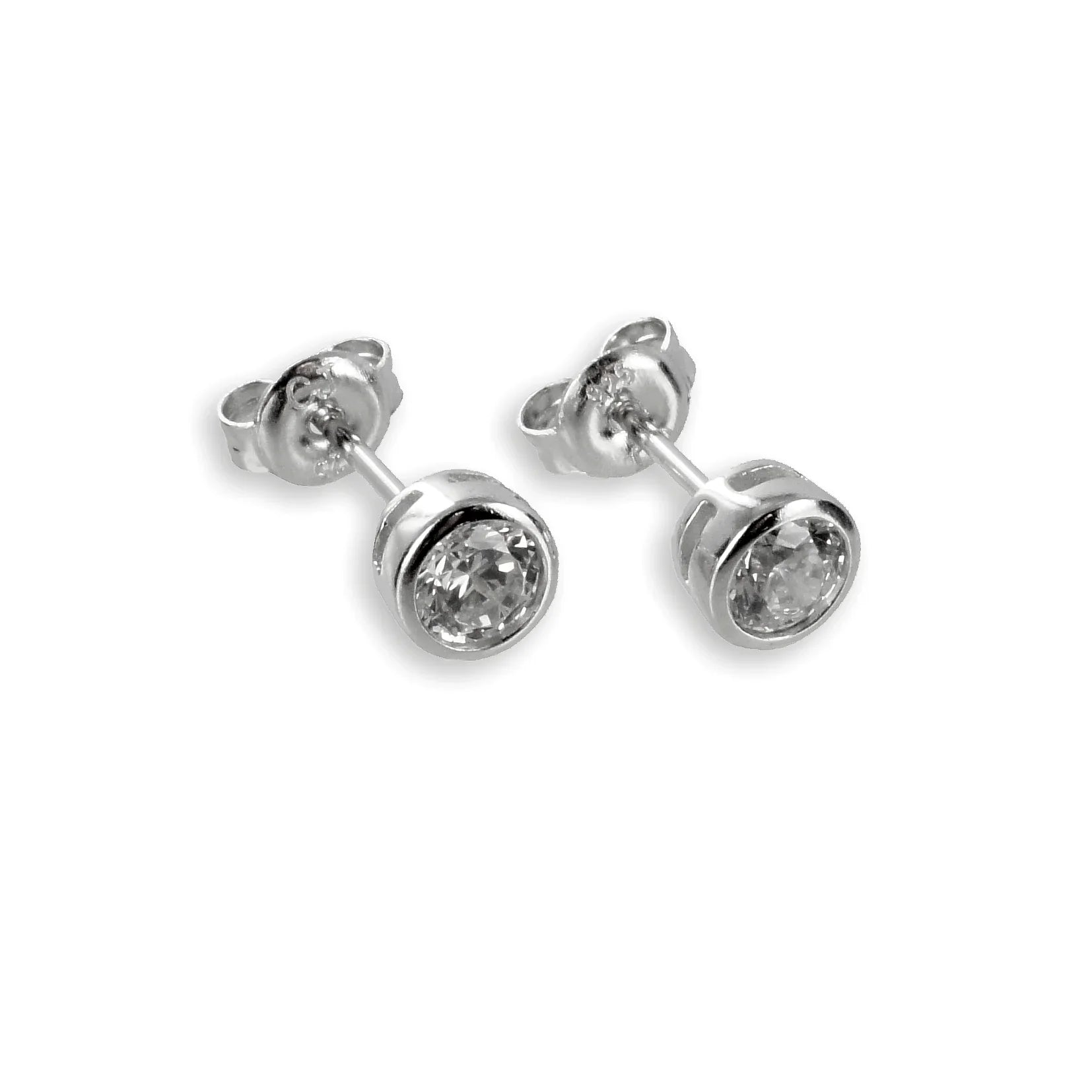 Ohrstecker Zirkonia 2,5mm weiß Silber 925/000 rhodiniert - MeinSchmuckShop