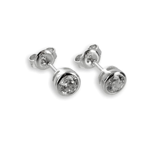 Ohrstecker Zirkonia 3,5mm - Silber 925/000 - MeinSchmuckShop