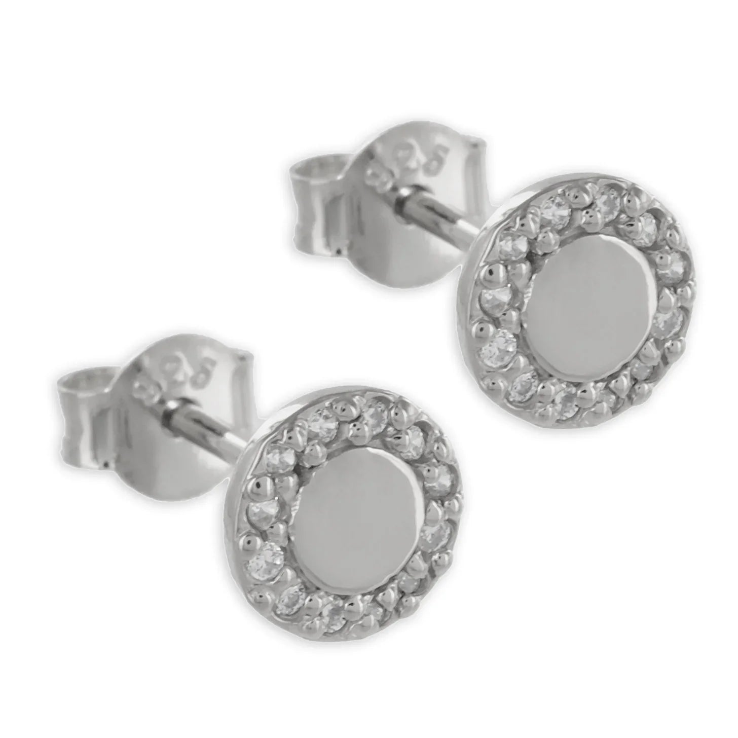 Ohrstecker mit 24 Zirkonia Echt Silber 925/000 - MeinSchmuckShop