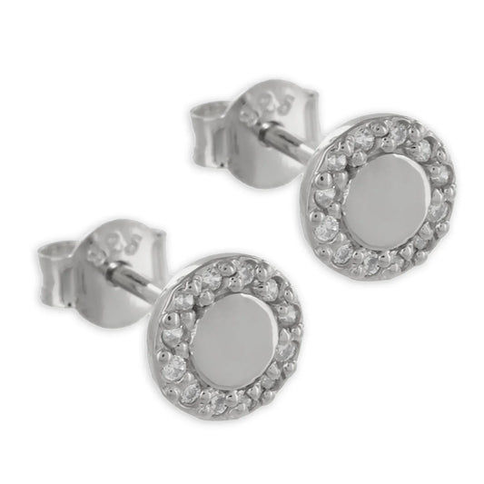 Ohrstecker mit 24 Zirkonia Echt Silber 925/000 - MeinSchmuckShop