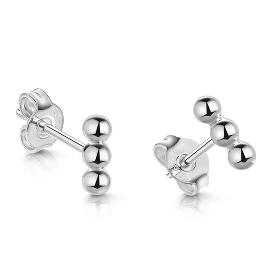Ohrstecker Bar aus Kugeln 7mm Silber 925/000 - MeinSchmuckShop