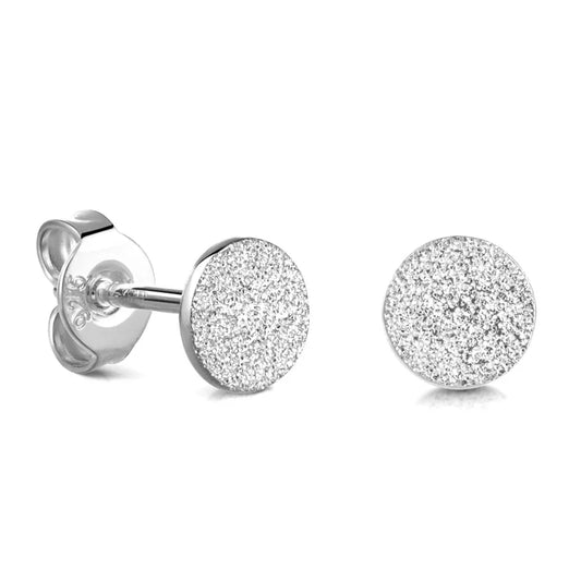 Ohrstecker Dot mit Diamant Glitzer Silber 925/000 - MeinSchmuckShop