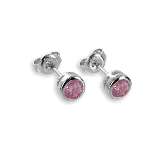 Ohrstecker Zirkonia 2,5mm rosé Silber 925/000 rhodiniert - MeinSchmuckShop