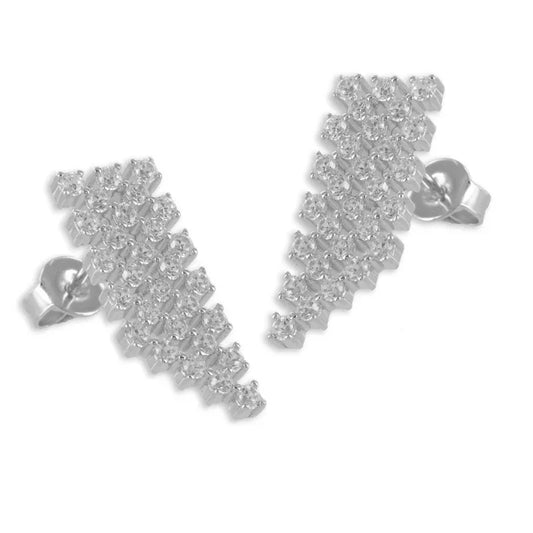 Ohrstecker mit 58 Zirkonia Echt Silber 925/000 - MeinSchmuckShop