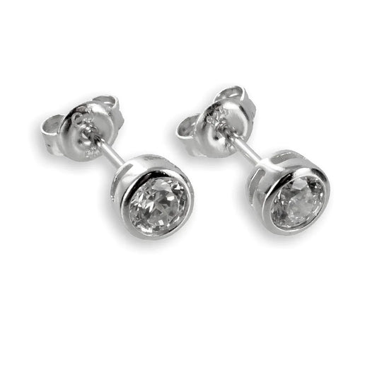 Ohrstecker Zirkonia 4,5mm - Silber 925/000 - MeinSchmuckShop
