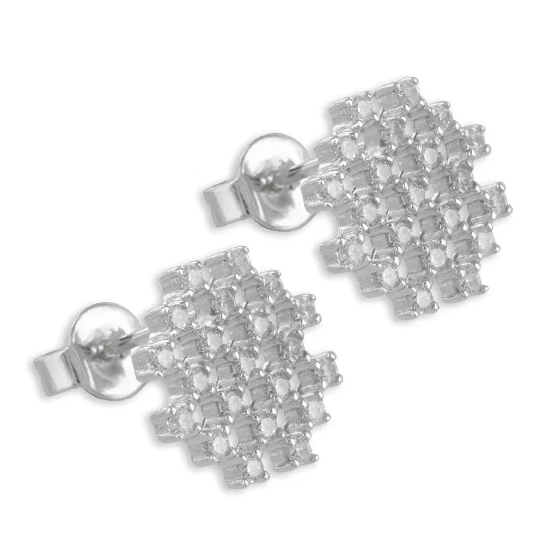 Ohrstecker mit 42 Zirkonia Echt Silber 925/000 - MeinSchmuckShop