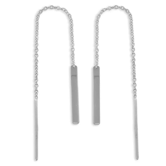 Ohr Durchzieher mit Stab Echt Silber 925/000 - MeinSchmuckShop