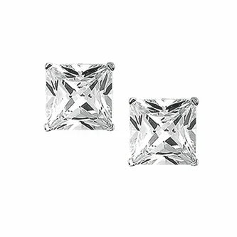 Ohrstecker Zirkonia 4 x 4mm Silber 925 - MeinSchmuckShop