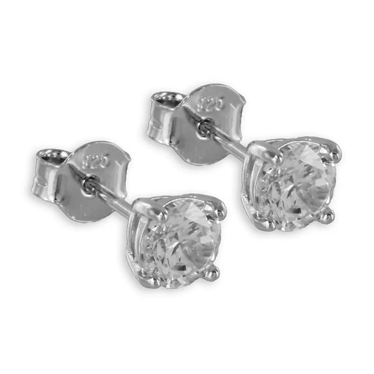 Ohrstecker Zirkonia 5mm - Silber 925/000 - MeinSchmuckShop