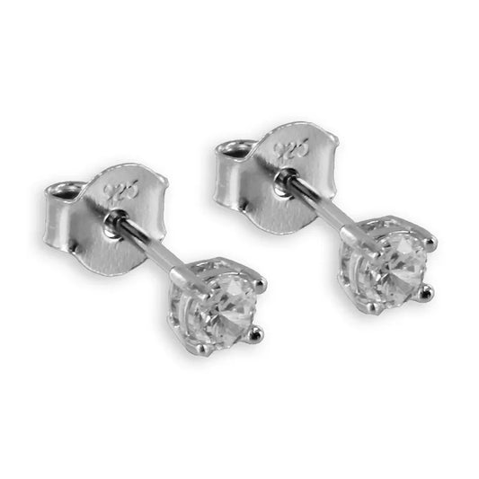 Ohrstecker Zirkonia 3mm - Silber 925/000 - MeinSchmuckShop