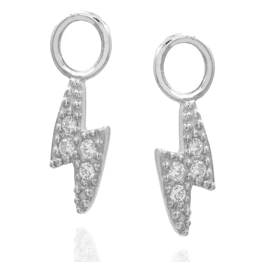 Anhänger Blitz mit 8 Zirkonia für Creolen Silber 925/000 - MeinSchmuckShop