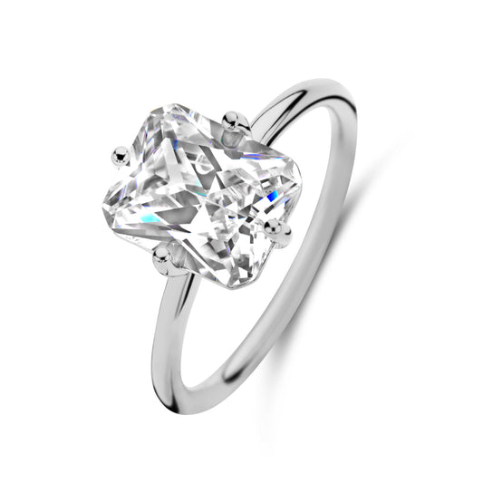 Damenring mit Zirkonia 8x10mm Silber 925/000 - MeinSchmuckShop