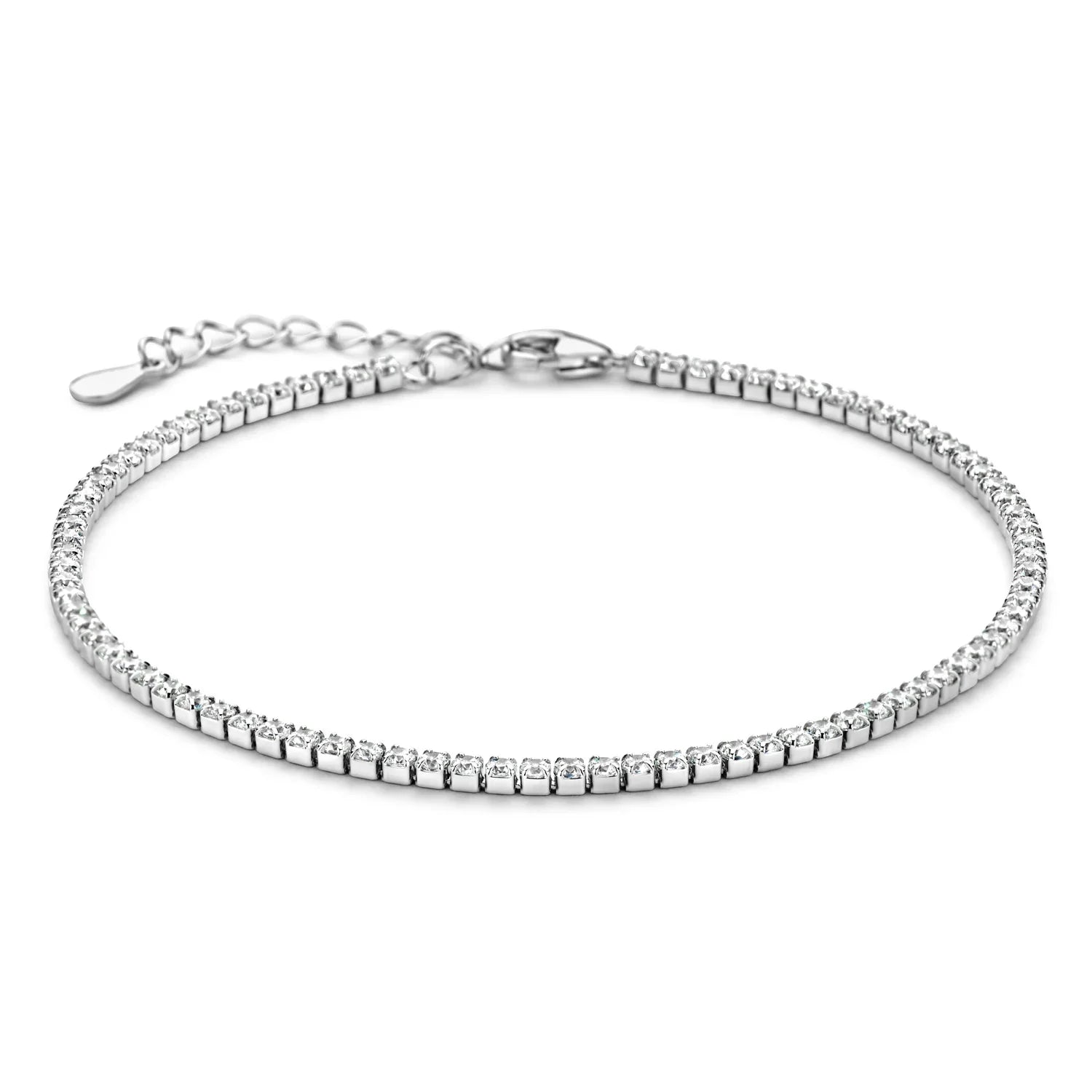Tennisarmband mit Zirkonia weiß 2.0mm Silber 925/000 rhodiniert - MeinSchmuckShop